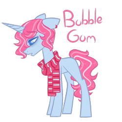 Size: 900x900 | Tagged: safe, artist:fallen--fate, imported from derpibooru, oc, oc only, oc:bubble gum, pony, unicorn, blank flank, clothes, colored pupils, ear piercing, earring, jewelry, male, offspring, parent:pinkie pie, parent:pokey pierce, parents:pokeypie, piercing, scarf, simple background, solo, stallion, tired eyes, transparent background