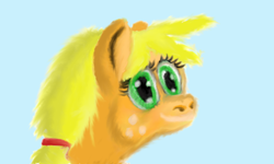 Size: 1250x750 | Tagged: safe, artist:topben, imported from derpibooru, applejack, earth pony, pony, 1000 hours in ms paint, female, shitposting, simple background, solo