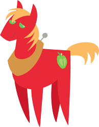 Size: 2000x2578 | Tagged: safe, artist:secret-asian-man, imported from derpibooru, big macintosh, earth pony, pony, male, pointy ponies, simple background, solo, stallion, transparent background, vector