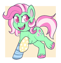 Size: 746x778 | Tagged: safe, artist:lulubell, imported from derpibooru, minty, pony, my little pony: pony life, clothes, cute, female, g3 to g4.5, g4.5, hilarious in hindsight, mintabetes, socks, solo, that pony sure does love socks, unshorn fetlocks