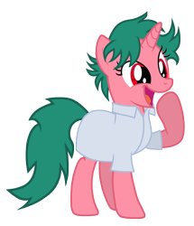 Size: 4719x5492 | Tagged: safe, alternate version, artist:aborrozakale, imported from derpibooru, oc, oc only, oc:fancy nuclei, pony, unicorn, absurd resolution, clothes, female, lab coat, mare, simple background, solo, transparent background