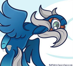 Size: 967x874 | Tagged: safe, artist:redpalette, imported from derpibooru, oc, pegasus, pony, blue, cute, female, flying, goggles, mare