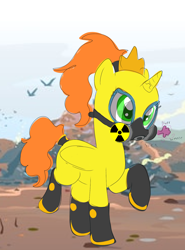 Size: 1080x1463 | Tagged: safe, artist:drunken bubblez, derpibooru exclusive, imported from derpibooru, oc, hazmat suit, solo