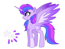 Size: 2317x1755 | Tagged: safe, artist:koloredkat, imported from derpibooru, oc, oc only, oc:astral, alicorn, pony, alicorn oc, eye scar, female, horn, magical lesbian spawn, mare, offspring, parent:rainbow dash, parent:twilight sparkle, parents:twidash, reference sheet, scar, simple background, solo, story included, transparent background