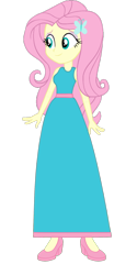 Size: 1024x2049 | Tagged: safe, artist:cartoonmasterv3, imported from derpibooru, fluttershy, equestria girls, female, long dress, simple background, solo, transparent background, vector