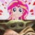 Size: 768x768 | Tagged: safe, imported from derpibooru, sunset shimmer, eqg summertime shorts, equestria girls, pet project, baby yoda, cute, grogu, shimmering the gecko, star wars, the mandalorian