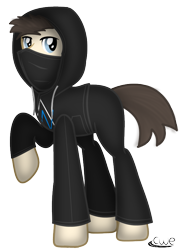 Size: 611x854 | Tagged: safe, artist:99999999000, imported from derpibooru, pony, alan walker, clothes, face mask, hoodie, jacket, mask, masked, ponified, simple background, solo, transparent background