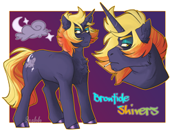 Size: 3000x2364 | Tagged: safe, artist:jeshh, imported from derpibooru, oc, oc only, oc:brontide shivers, pony, unicorn, cigarette, magical lesbian spawn, male, offspring, parent:lightning dust, parent:tempest shadow, solo, stallion