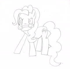 Size: 3022x3140 | Tagged: safe, artist:undeadponysoldier, imported from derpibooru, pinkie pie, earth pony, pony, angry, drawn with reference, female, gritted teeth, mare, solo, traditional art