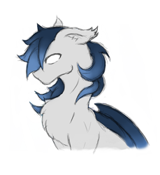 Size: 1010x1104 | Tagged: safe, artist:novasky, deleted from derpibooru, imported from derpibooru, oc, oc only, bat pony, bat pony oc, chest fluff, folded wings, male, simple background, solo, stallion, transparent background, white eyes, wings