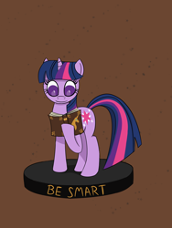 Size: 1200x1600 | Tagged: safe, artist:toshimatsu, derpibooru exclusive, imported from derpibooru, twilight sparkle, pony, unicorn, fallout equestria, female, figurine, hooves, mare, ministry mares, ministry mares statuette, raised hoof, simple background, solo