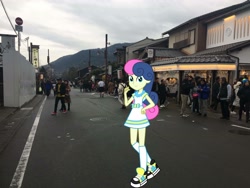 Size: 3264x2448 | Tagged: safe, artist:razethebeast, edit, editor:topsangtheman, imported from derpibooru, bon bon, sweetie drops, human, equestria girls, equestria girls in real life, irl, japan, kyoto, looking at you, photo