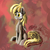 Size: 5154x5154 | Tagged: safe, artist:hyper dash, imported from derpibooru, derpy hooves, pegasus, pony, female, painting, sitting, solo