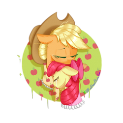 Size: 2000x2000 | Tagged: safe, artist:redheartponiesfan, imported from derpibooru, apple bloom, applejack, pony, crying, floppy ears, grief, high res, implied death, implied goldie delicious, implied granny smith, sad, simple background, transparent background