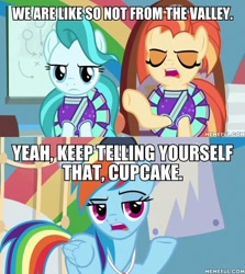 Size: 600x674 | Tagged: safe, edit, edited screencap, imported from derpibooru, screencap, lighthoof, rainbow dash, shimmy shake, pony, 2 4 6 greaaat, caption, coach rainbow dash, image macro, meme, memeful.com, text