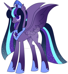 Size: 1280x1400 | Tagged: dead source, safe, artist:unicorn-mutual, imported from derpibooru, twilight sparkle, alicorn, pony, equestria girls, alternate universe, deviantart watermark, equestria girls ponified, female, midnight sparkle, obtrusive watermark, ponified, simple background, solo, transparent background, twilight sparkle (alicorn), watermark