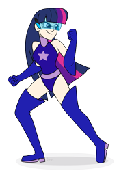 Size: 893x1280 | Tagged: safe, artist:verumteednp, deleted from derpibooru, imported from derpibooru, twilight sparkle, human, clothes, female, humanized, magic gaia, requested art, simple background, solo, superhero, transparent background