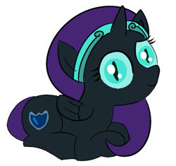 Size: 605x569 | Tagged: safe, artist:flyingsaucer, edit, imported from derpibooru, oc, oc only, oc:nyx, alicorn, pony, /mlp/, alicorn oc, cute, female, filly, headband, horn, nyxabetes, simple background, solo, transparent background, wings