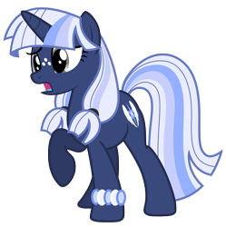 Size: 6687x6705 | Tagged: safe, artist:estories, imported from derpibooru, oc, oc only, oc:silverlay, original species, pony, unicorn, absurd resolution, female, mare, raised hoof, simple background, solo, transparent background, umbra pony, vector