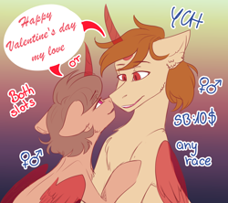 Size: 3828x3397 | Tagged: safe, artist:tyna, artist:tyna666, imported from derpibooru, pony, any gender, any race, any species, holiday, valentine's day, ych example, your character here