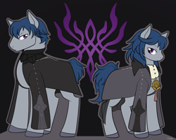 Size: 1280x1024 | Tagged: safe, artist:housho, imported from derpibooru, earth pony, pony, black background, byleth, clothes, female, female byleth, fire emblem, fire emblem: three houses, male, male byleth, mare, ponified, self paradox, self ponidox, simple background, stallion