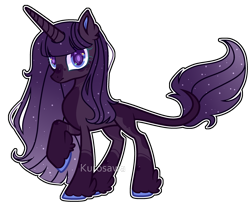 Size: 2560x2160 | Tagged: safe, artist:kurosawakuro, imported from derpibooru, oc, oc only, pony, unicorn, base used, female, magical lesbian spawn, mare, offspring, parent:tempest shadow, parent:twilight sparkle, parents:tempestlight, simple background, solo, transparent background