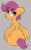 Size: 1227x2000 | Tagged: safe, artist:spoopygander, imported from derpibooru, scootaloo, pegasus, pony, eyebrows, eyebrows visible through hair, female, filly, looking back, rear view, simple background, sitting, solo