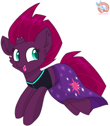 Size: 1254x1441 | Tagged: safe, artist:rainbow eevee, imported from derpibooru, fizzlepop berrytwist, tempest shadow, pony, series:sprglitemplight life jacket days, series:springshadowdrops life jacket days, big ears, broken horn, clothes, cute, cutie mark, daaaaaaaaaaaw, excited, female, horn, open mouth, simple background, solo, swimsuit, tempestbetes, transparent background, vector