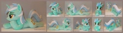 Size: 4504x1220 | Tagged: safe, artist:calusariac, imported from derpibooru, lyra heartstrings, pony, irl, photo, plushie, prone, solo