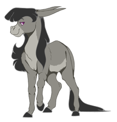 Size: 1435x1500 | Tagged: safe, artist:parrpitched, imported from derpibooru, octavia melody, hybrid, mule, alternate design, simple background, solo, species swap, story included, transparent background