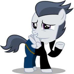 Size: 869x881 | Tagged: safe, artist:chrzanek97, artist:jawsandgumballfan24, edit, imported from derpibooru, rumble, pegasus, pony, 50's fashion, 50s, clothes, colt, greaser, jacket, jeans, leather jacket, male, pants, simple background, transparent background