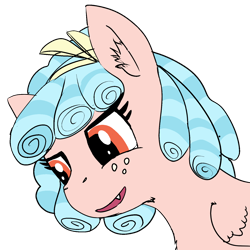 Size: 1500x1500 | Tagged: safe, artist:poniidesu, imported from derpibooru, cozy glow, pegasus, pony, /mlp/, bow, bust, curly hair, drawthread, female, filly, simple background, smug, solo, transparent background