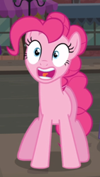 Size: 434x768 | Tagged: safe, imported from derpibooru, screencap, pinkie pie, earth pony, pony, the gift of the maud pie, cropped, female, mare, open mouth, solo