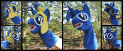 Size: 4230x1754 | Tagged: safe, artist:peruserofpieces, imported from derpibooru, oc, oc:bluestar, pony, unicorn, armor, custom, customized toy, glasses, irl, male, outdoors, photo, plushie, puppet, royal guard, royal guard armor, solo, stallion, toy