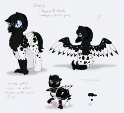 Size: 918x842 | Tagged: safe, artist:ravenpuff, imported from derpibooru, oc, oc only, oc:maggie, hippogriff, clothes, female, hippogriff oc, maid, reference sheet, solo