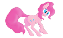 Size: 1454x867 | Tagged: safe, artist:silshadnic, imported from derpibooru, pinkie pie, earth pony, pony, female, happy, simple background, solo