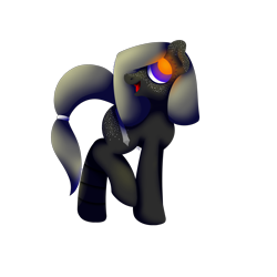 Size: 2500x2500 | Tagged: safe, artist:embroidered equations, imported from derpibooru, oc, oc only, oc:innes, earth pony, pony, black coat, blue eyes, drawing tablet, glow, glowing, glowing eye, glowing eyes, glowing leg, lineless, lineless art, lineless fullbody, ponified, simple background, solo, transparent background, wacom, wacom intuos, wacom stylus, wacom tablet