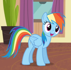 Size: 538x528 | Tagged: safe, imported from derpibooru, screencap, rainbow dash, pegasus, pony, stranger than fan fiction, cropped, cute, dashabetes, female, happy, mare, open mouth, solo