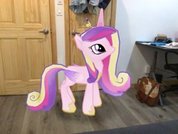 Size: 3272x2456 | Tagged: safe, edit, editor:topsangtheman, imported from derpibooru, princess cadance, alicorn, pony, augmented reality, gameloft, irl, photo, ponies in real life