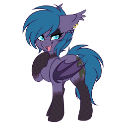 Size: 2000x2000 | Tagged: safe, artist:red_moonwolf, imported from derpibooru, oc, oc only, oc:belfry towers, bat pony, pony, 2020 community collab, derpibooru community collaboration, bat pony oc, looking at you, open mouth, simple background, smug, solo, transparent background