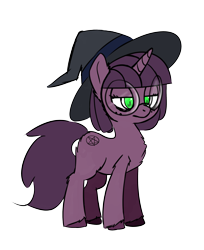 Size: 2548x3121 | Tagged: artist needed, safe, imported from derpibooru, oc, oc only, pony, unicorn, 2020 community collab, derpibooru community collaboration, glasses, hat, hooves, solo, transparent background, witch hat