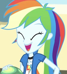 Size: 742x828 | Tagged: safe, edit, edited screencap, imported from derpibooru, screencap, rainbow dash, eqg summertime shorts, equestria girls, pet project, adorkable, braces, cropped, cute, dashabetes, dork, female, solo