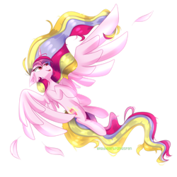 Size: 2700x2700 | Tagged: safe, artist:redheartponiesfan, imported from derpibooru, oc, oc only, oc:aurelia charm, alicorn, pony, feather, female, mare, simple background, solo, transparent background