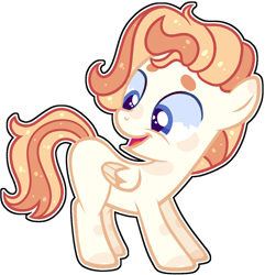 Size: 1266x1311 | Tagged: safe, artist:kurosawakuro, imported from derpibooru, oc, oc only, pegasus, pony, base used, female, filly, offspring, parent:double diamond, parent:spitfire, parents:spitdiamond, simple background, solo, transparent background