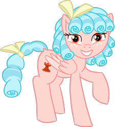 Size: 2932x3262 | Tagged: safe, alternate version, artist:poniidesu, imported from derpibooru, cozy glow, pegasus, pony, blue hair, bow, clothes, cozybetes, curly mane, cute, dock, eyelashes, female, filly, freckles, high res, simple background, solo, transparent background, wings