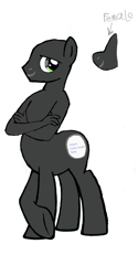 Size: 1080x2160 | Tagged: safe, artist:calebtyink, imported from derpibooru, anthro, centaur, taur, anthro centaur, any gender, any species, base, cutie mark, ponytaur, ponytaur universe, solo, template