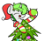 Size: 1640x1536 | Tagged: safe, artist:kimjoman, artist:php142, imported from derpibooru, part of a set, oc, oc only, oc:starshine glow, pony, unicorn, christmas, christmas lights, christmas tree, clothes, cute, eye clipping through hair, eyes closed, hat, holiday, holly, holly mistaken for mistletoe, hoof hold, male, open mouth, santa hat, simple background, smiling, socks, solo, stallion, stars, striped socks, transparent background, tree, ych result