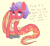 Size: 671x619 | Tagged: safe, artist:archego-art, artist:tilling-tan, imported from derpibooru, oc, oc only, lamia, original species, rabbit, animal, dialogue, text