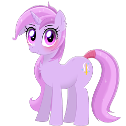 Size: 1200x1200 | Tagged: safe, artist:tsudashie, imported from derpibooru, oc, oc only, oc:sweet cutedge, pony, unicorn, 2020 community collab, derpibooru community collaboration, chest fluff, female, simple background, solo, transparent background