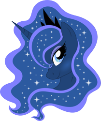 Size: 705x844 | Tagged: safe, artist:brandykiss, imported from derpibooru, princess luna, pony, bust, crown, cute, ethereal mane, female, jewelry, lunabetes, portrait, profile, regalia, simple background, solo, starry mane, transparent background